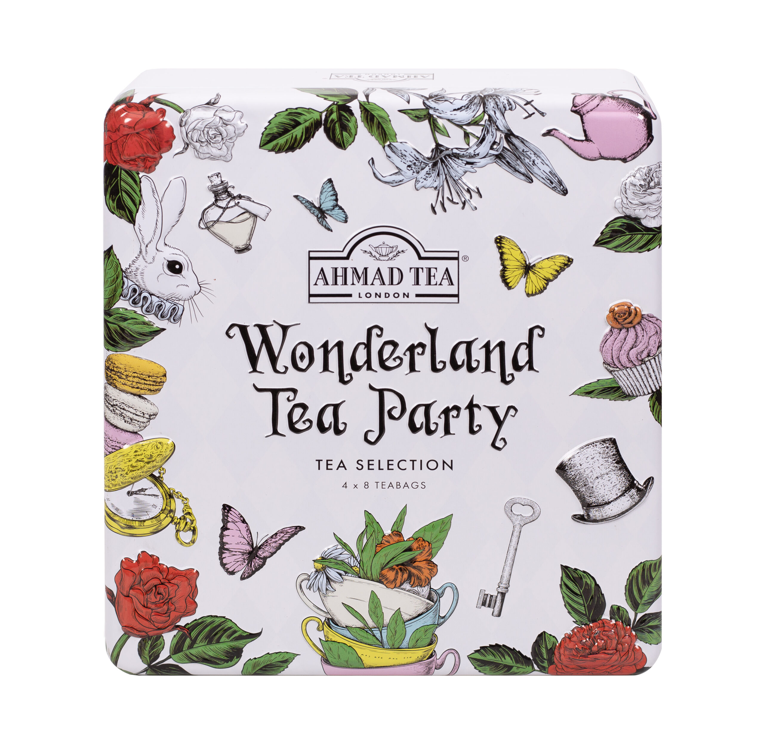 Wonderland Tea Party Μεταλλική Κασετίνα - 32 φακελάκια αλουμινίου